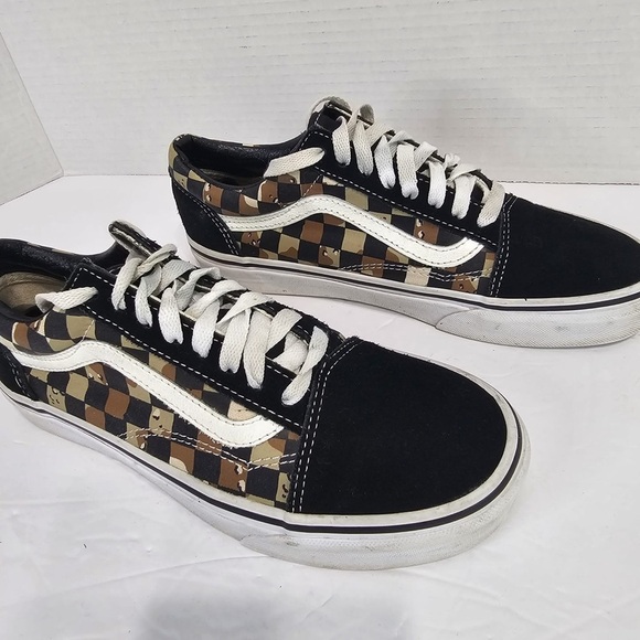 VANS OLD SKOOL SNEAKERS SKATEBOARD SHOES Checkerboard Camo Unisex Mens 6.5 Wom 8 - Picture 2 of 9